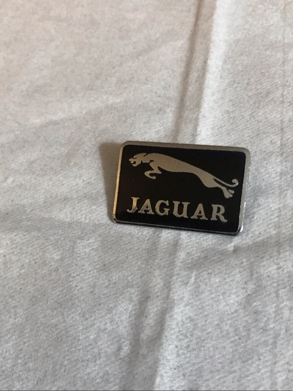 Jaguar Automobiles Enamel Logo Pin in Black and Silver